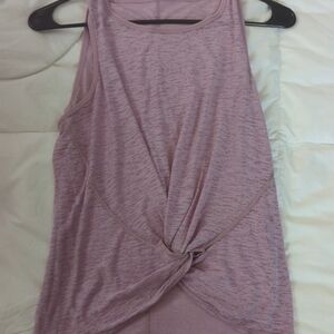 lululemon Women's Pink Sleeveless Twist Knot Top